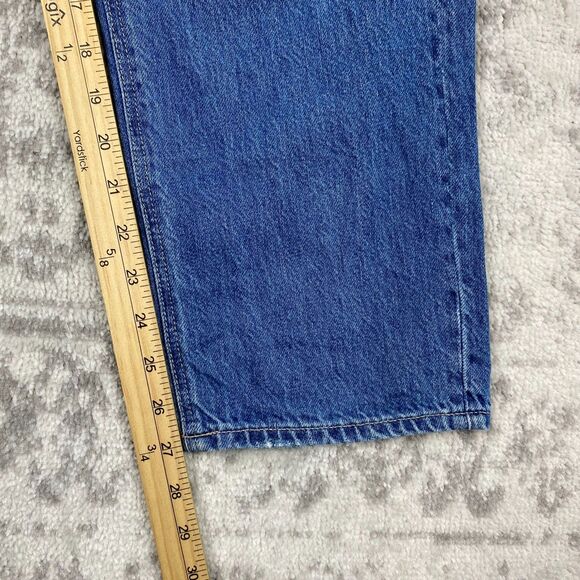 American Eagle Outfitters Blue Distressed Straight Leg Jeans - Picture 2 of 7